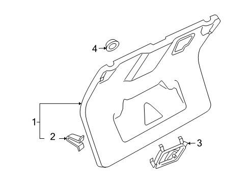 2004 Audi S4 Interior Trim - Trunk Diagram 2