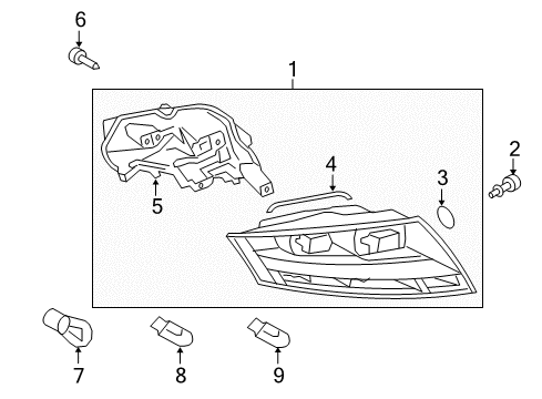 2011 Audi TT Quattro Bulbs Diagram 6