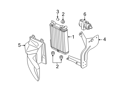 2006 Audi A6 Quattro Radiator Bracket Diagram for 4F0-317-827-K