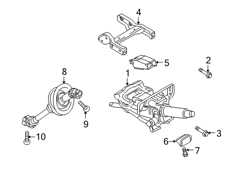 2011 Audi A4 Steering Column Assembly Diagram