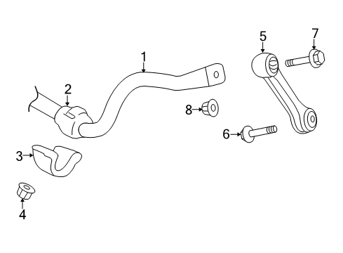 2013 Audi RS5 Stabilizer Bar & Components Diagram