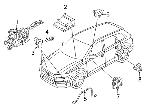2021 Audi Q7 Supplemental Restraint System Diagram