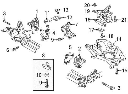 2016 Audi A6 Engine & Trans Mounting