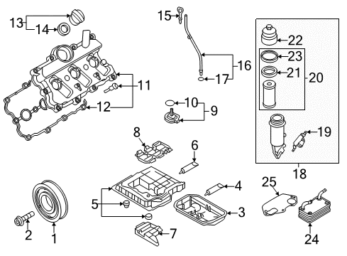 2014 Audi A8 Quattro Engine Parts Diagram