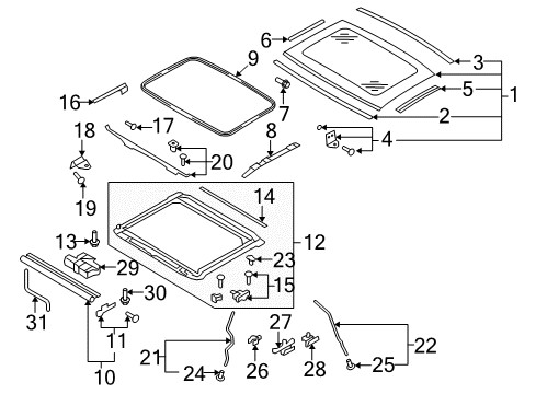 2014 Audi RS5 Sunroof Diagram