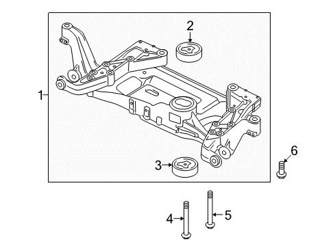 2013 Audi TT RS Quattro Suspension Mounting - Front Diagram