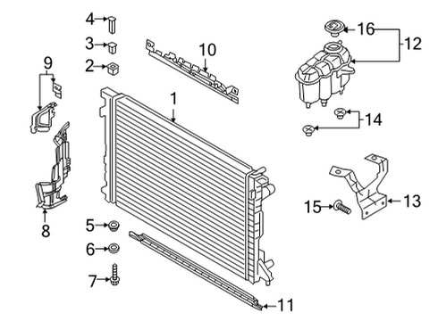 2025 Audi A4 allroad Radiator & Components Diagram