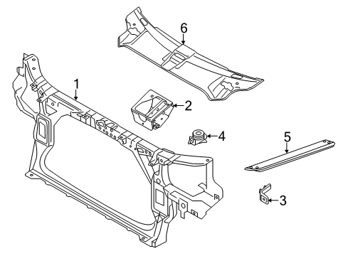 2013 Audi S8 Radiator Support