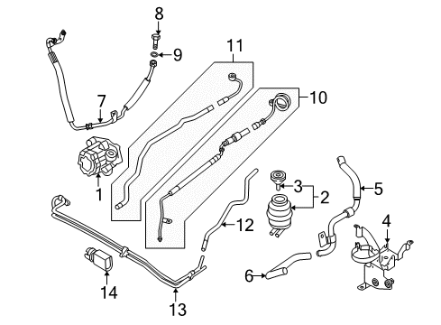 2010 Audi S6 P/S Pump & Hoses Diagram