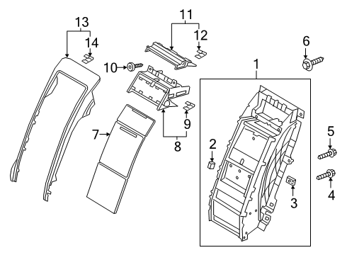 2020 Audi S8 Rear Console Diagram 3