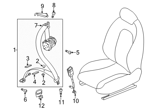 2014 Audi R8 Belt Guide Diagram for 420-857-732-A