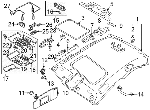 2017 Audi A7 Quattro Trim Cover Diagram for 4G0-947-139-G-6PS
