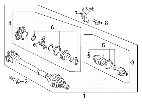 2024 Audi A5 Sportback Drive Axles - Front Diagram