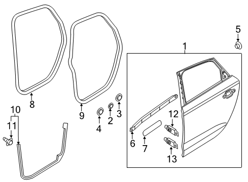 2017 Audi S6 Door & Components Diagram 2