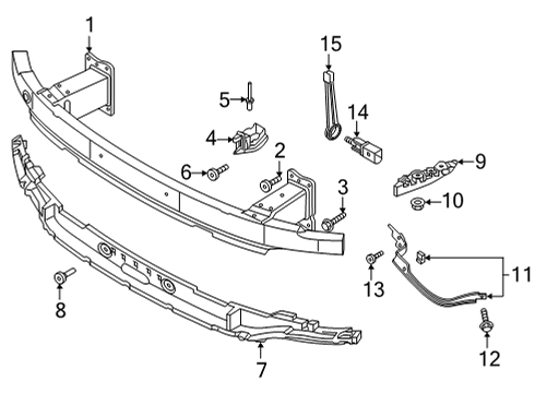 2025 Audi A6 allroad Bumper Cover - Front Diagram