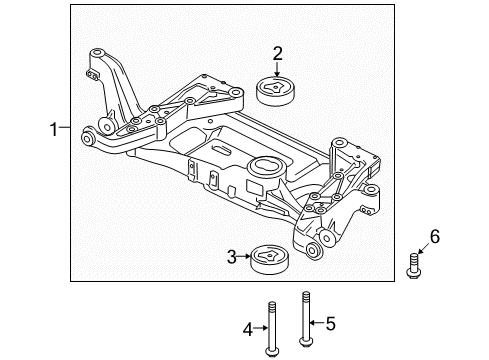 2011 Audi TT Quattro Suspension Mounting - Front Diagram