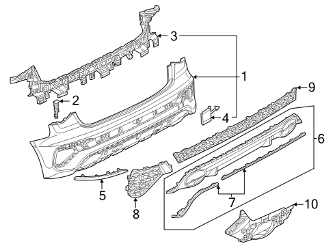 2024 Audi RS3 Bumper & Components - Rear Diagram
