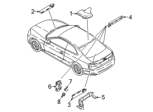 2022 Audi RS5 Sportback Antenna & Radio Diagram