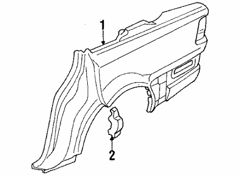 1991 Audi V8 Quattro Outer Components - Quarter Panel