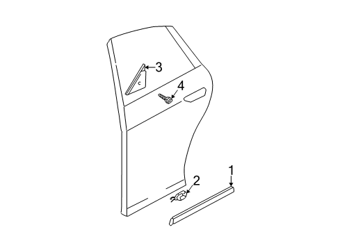 2001 Audi Allroad Quattro Exterior Trim - Rear Door