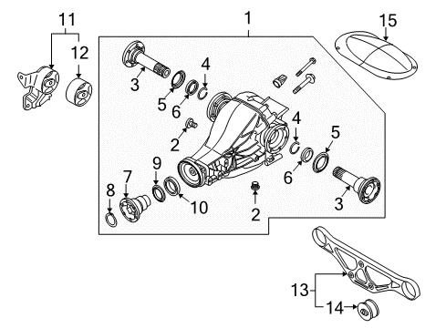 2010 Audi A8 Quattro Axle & Differential - Rear Diagram
