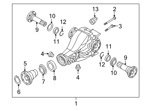 2008 Audi S5 Axle & Differential - Rear Diagram