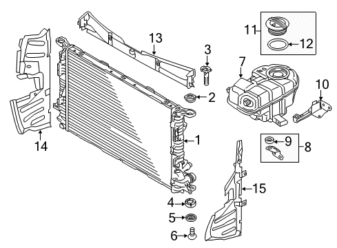 2016 Audi A6 Quattro Radiator & Components Diagram 4