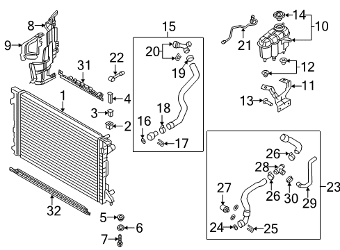 2018 Audi A4 Outer Duct Diagram for 8W0-121-284-AM