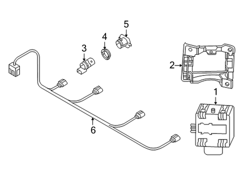 2024 Audi A4 allroad Electrical Components - Rear Bumper Diagram