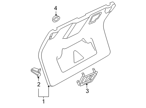 2007 Audi A4 Interior Trim - Trunk Diagram 2