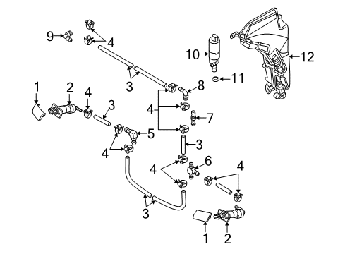 2010 Audi A6 Quattro Wiper & Washer Components