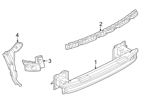 2022 Audi Q4 e-tron Sportback Impact Bar Diagram for 11A-807-305-A