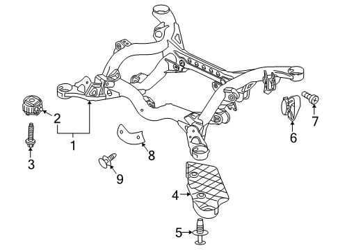 2015 Audi Q7 Suspension Mounting - Rear Diagram