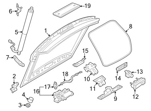 2024 Audi Q4 e-tron Sportback Gate & Hardware Diagram