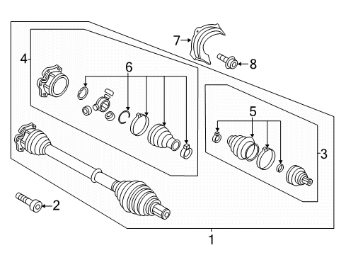 2020 Audi A5 Quattro Drive Axles - Front Diagram 2