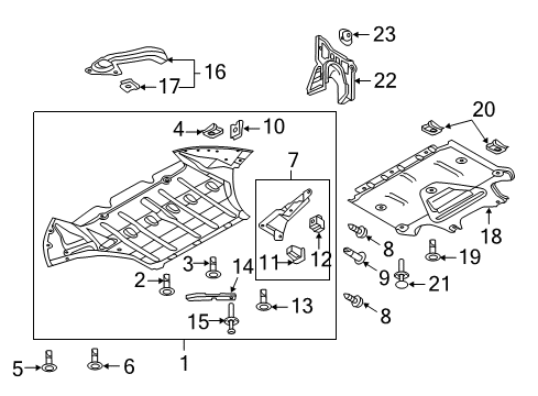 2015 Audi RS5 Rear Shield U-Nut Diagram for N-906-106-02