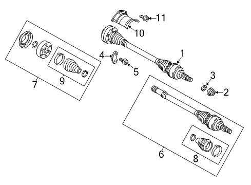 2014 Audi R8 Drive Axles - Rear Diagram