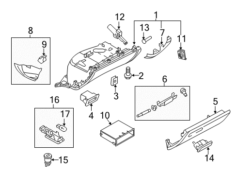 2014 Audi allroad Glove Box Diagram