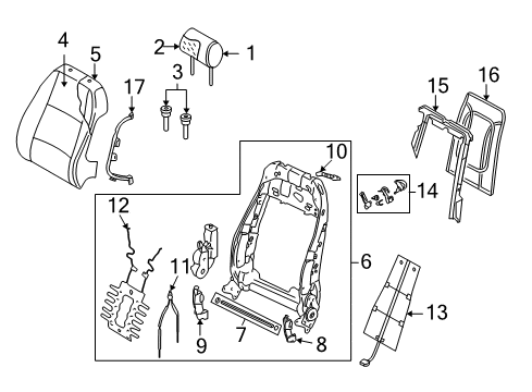 2003 Audi A4 Front Seat Components Diagram 3