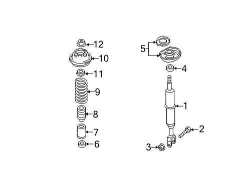 2006 Audi A4 Struts & Components Diagram 2