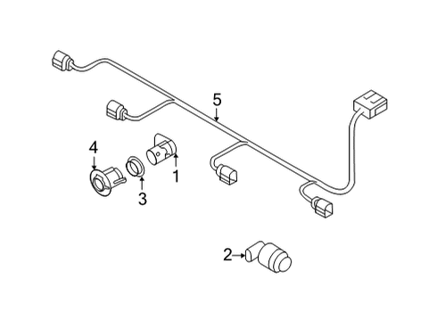 2021 Audi Q7 Electrical Components - Front Bumper Diagram 4