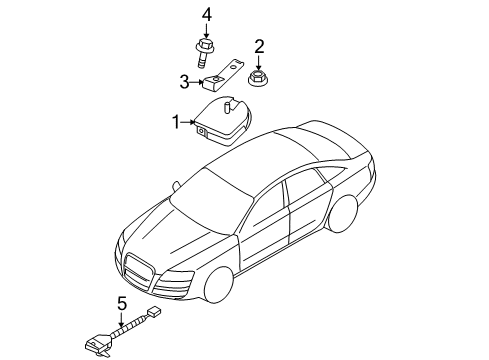 2010 Audi A5 Quattro Anti-Theft Components Diagram