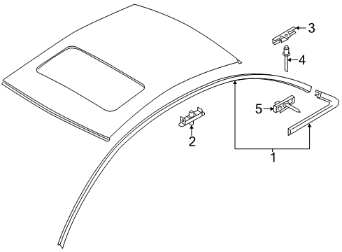 2013 Audi S8 Exterior Trim - Roof