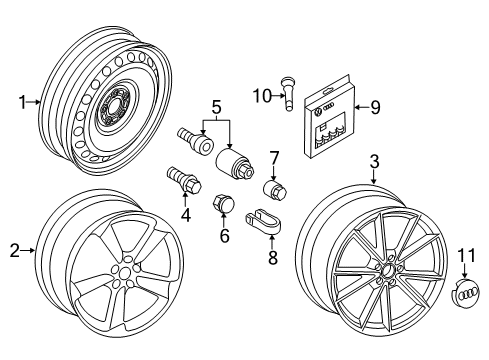 2013 Audi RS5 Wheels Diagram