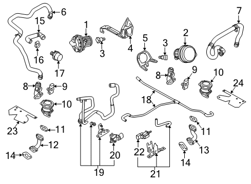 2014 Audi R8 Emission Components Diagram
