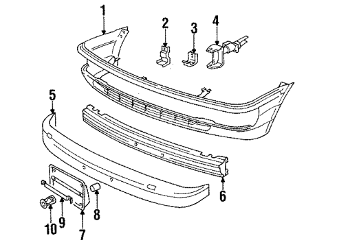1995 Audi 90 Quattro Bumper & Components - Front