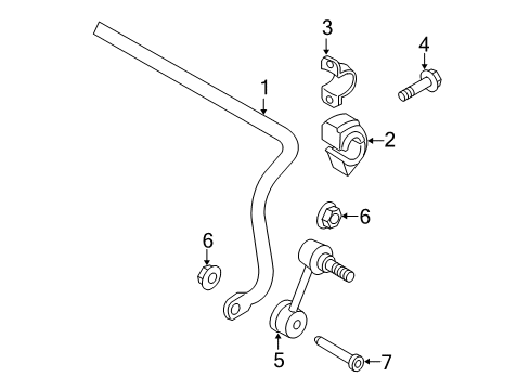 2013 Audi TT RS Quattro Stabilizer Bar & Components Diagram