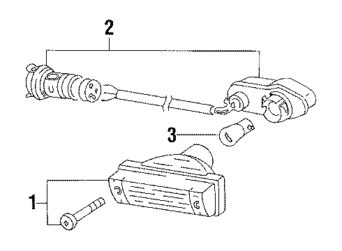 1984 Audi 5000 Park & Signal Lamps Diagram
