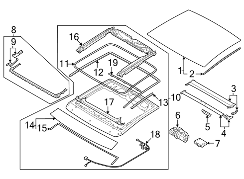 2025 Audi RS3 Sunroof Diagram