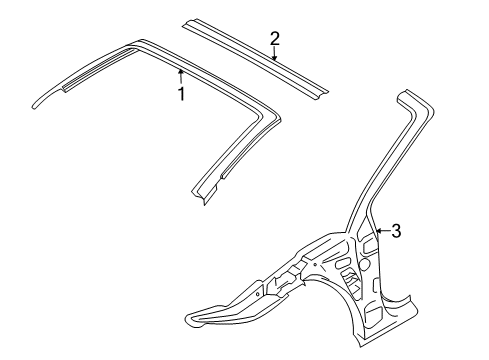 2011 Audi TT Quattro Windshield Header & Components